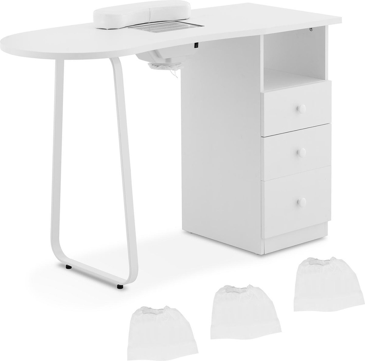 nageltafel - 3 Laden - Afzuiging - physa