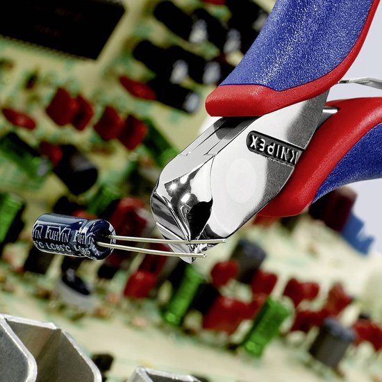 KNIPEX Elektronica-voorsnijtang met meer-componenten greep 115 mm, 64 02 115