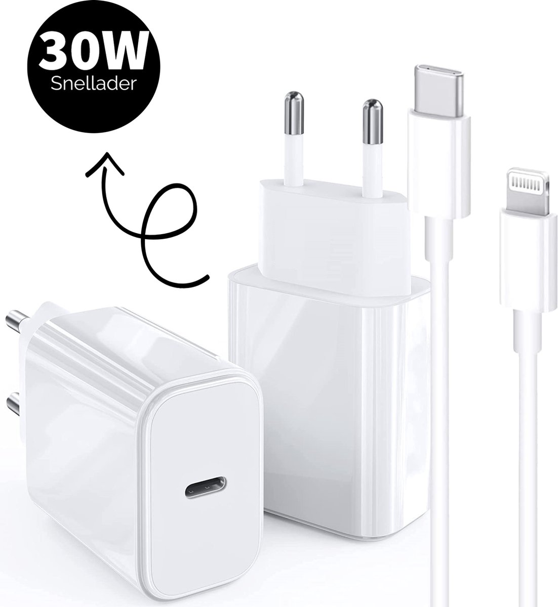 Chargeur pour Apple iPhone 8, 8 Plus, 7, 6, 6S, 5, 11, 10, SE, XR, XS, X,  2020, Mini, AirPods Charger Rapide, 5W USB Prise Adaptateur Secteur avec  Câble : : Informatique