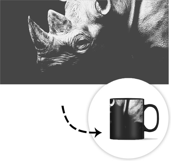 Koffiemok met spreuk, wit/zwart | Voordelig bij