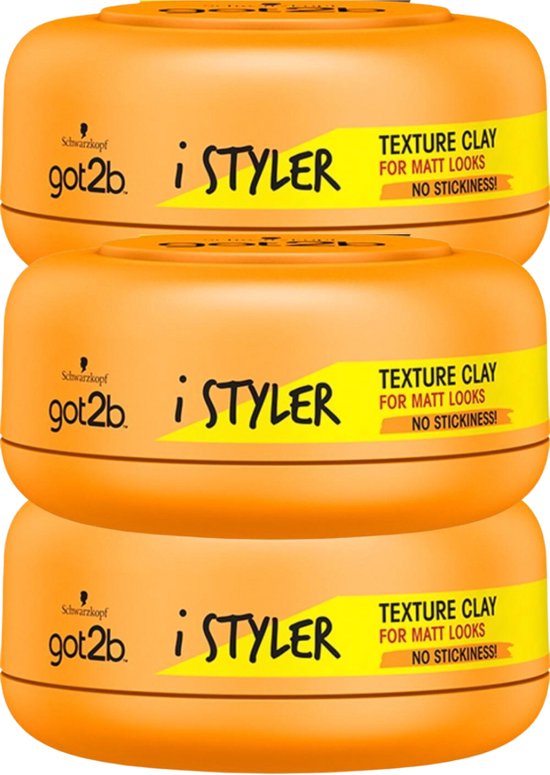 Schwarzkopf Got2b I Styler Texture Clay Bundel 3 x 150 ml