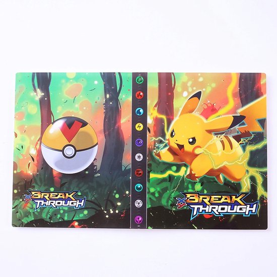 Thumbnail van een extra afbeelding van het spel Verzamelmap - Break Through - Pikachu - (Pokémon) kaarten - Opbergmap - 240 insteekhoesjes - PlayElec