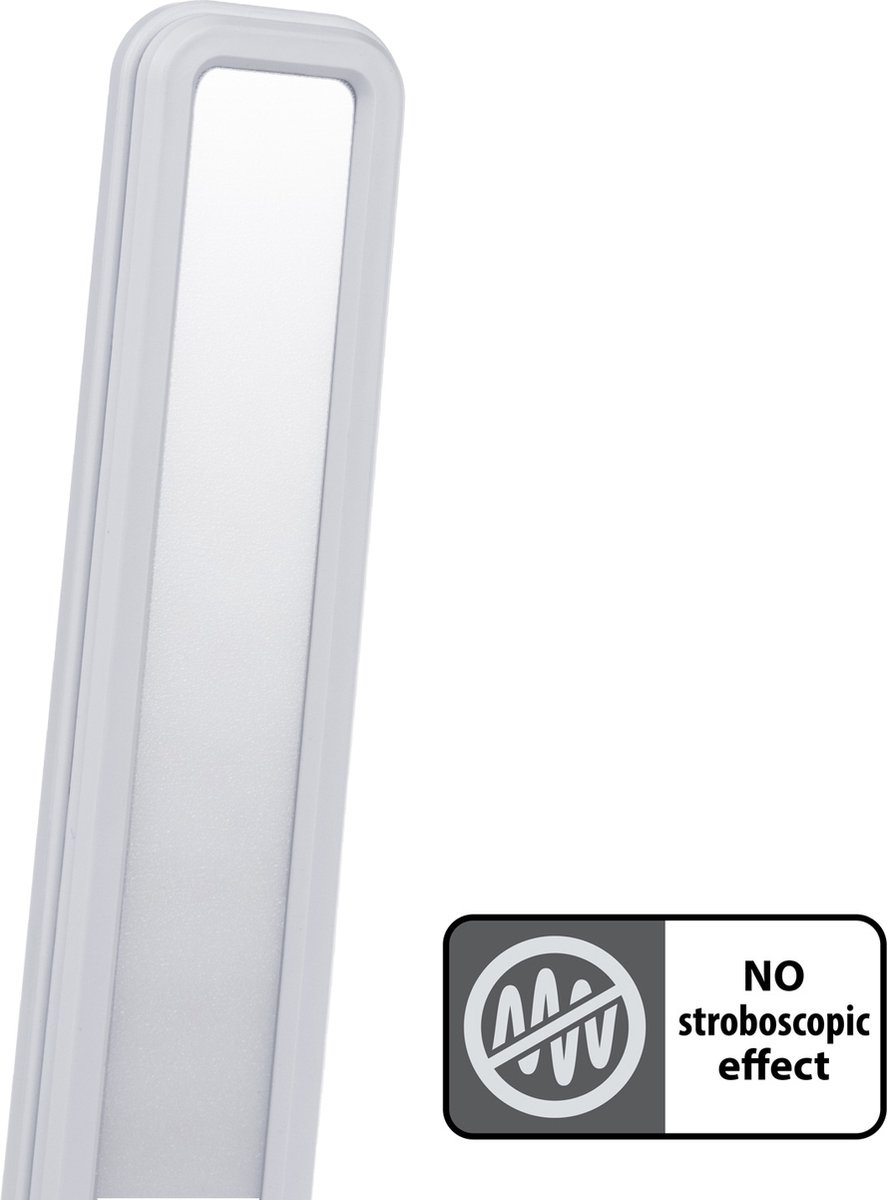 Maclean LED - Bureaulamp 9W - Dimbaar - 3 lichtkleuren (3000K / 4500K / 6500K) - Flexibele Arm - Touchbediening - Wit thumbnail 5