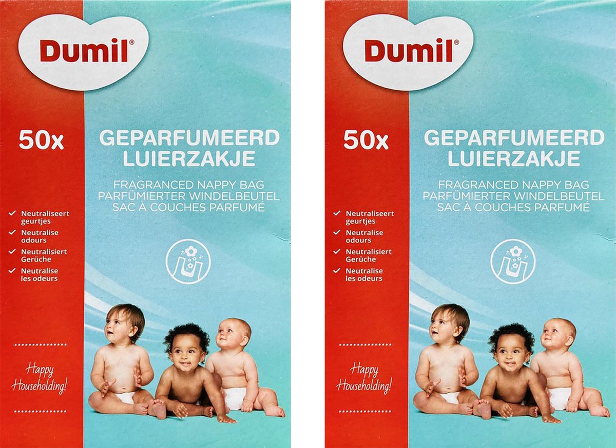 Goedkoopste Dumil Geparfumeerd Luierzakjes - 2 x 50 stuks