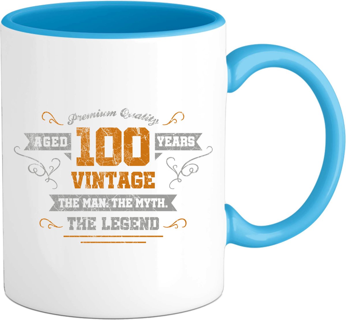 100 Jaar vintage legend - Verjaardag cadeau - Kado tip - Mok - Aqua