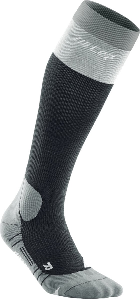 CEP Hiking Light Merino Tall Compressie wandelsokken – Kuitomvang Heren 32-38 cm Grijs