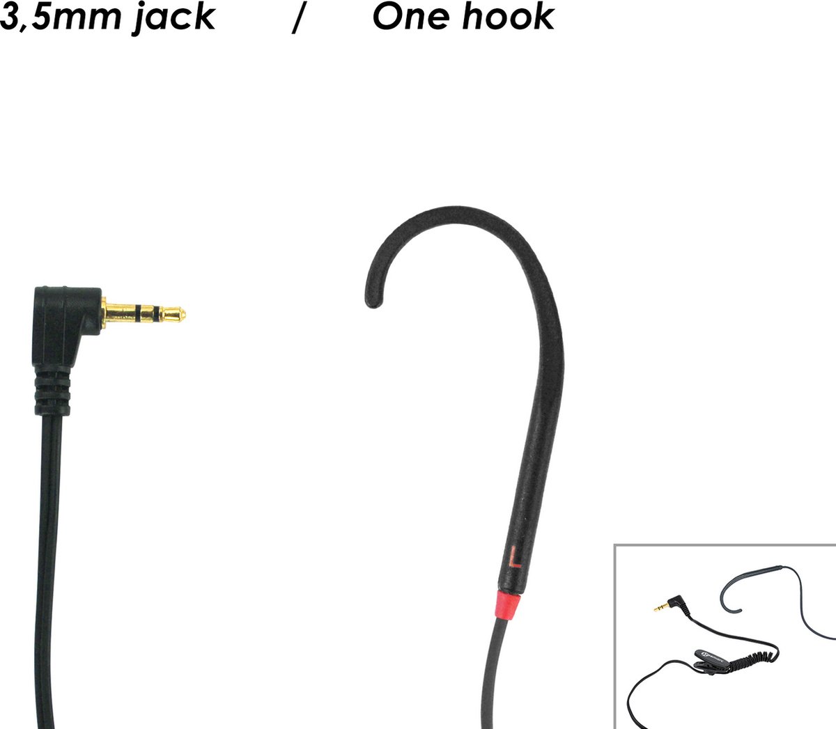 Goedkoopste GEEMARC CL Hook 7 Mono met 1x INDUCTIE 'HAAK' - LUISTERHULP zonder microfoon (voor muziekweergave)- voor gebruikers van een GEHOORAPPARAAT - 3,5 mm aansluiting