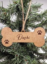 Boule de Noël pendentif de Noël chien chat os personnalisé bois décoration de sapin de Noël