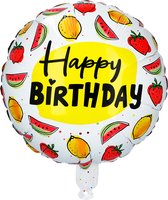 Boland - Folieballon Fruit 'Happy Birthday' - Multi - folieballon