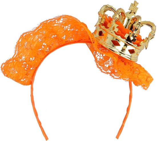 Boland - Diadeem Koningin oranje Oranje - Één maat - Volwassenen - Vrouwen - Koningsdag - Holland - Supporter - Voetbal