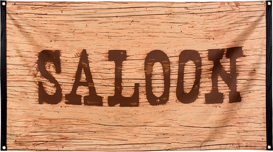 Boland - Polyester vlag Wild West 'Saloon' - Cowboys & Indianen - Cowboy & Indianen