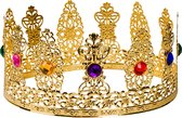 Boland - Metalen kroon Royal queen - Één maat - Volwassenen - Vrouwen - Prinsen en Prinsessen- Middeleeuwen