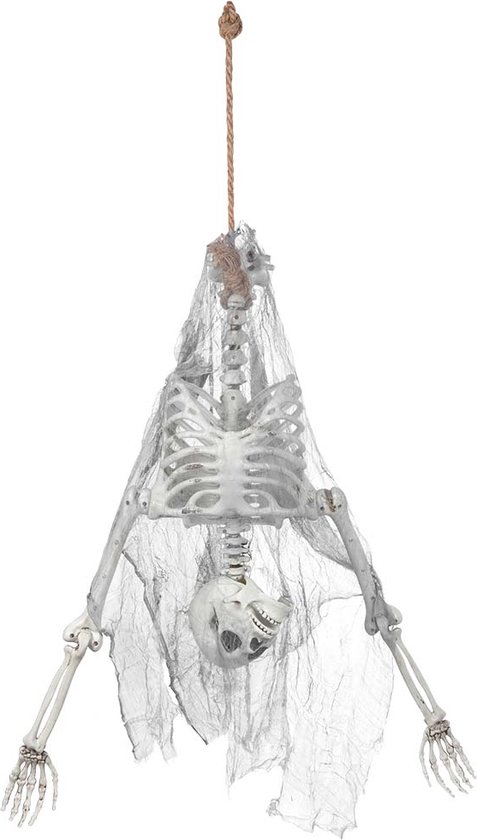 Boland - Decoratie Skelet op zijn kop (140 cm) - Horror;Piraten - Horror- Piraten