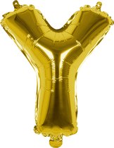 Boland - Folieballon 'Y' goud Y - Goud - Letterballon
