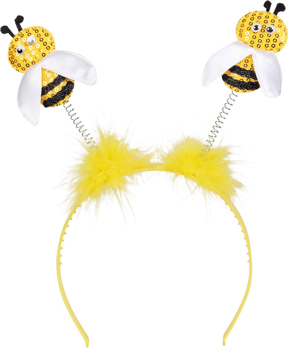 2x pièces de diadème/bandeau d'abeille pour adultes - Accessoires d'habillage