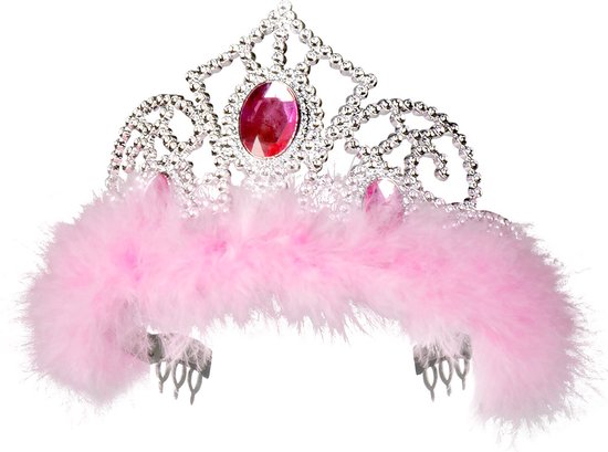 Boland - Tiara Jasmine Zilver - Één maat - Kinderen - Vrouwen - Prinsen en Prinsessen