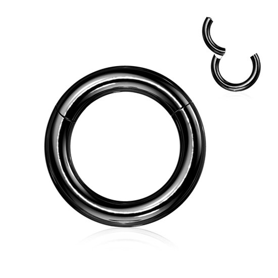 Clicker Ring zwart 5 x 12 mm