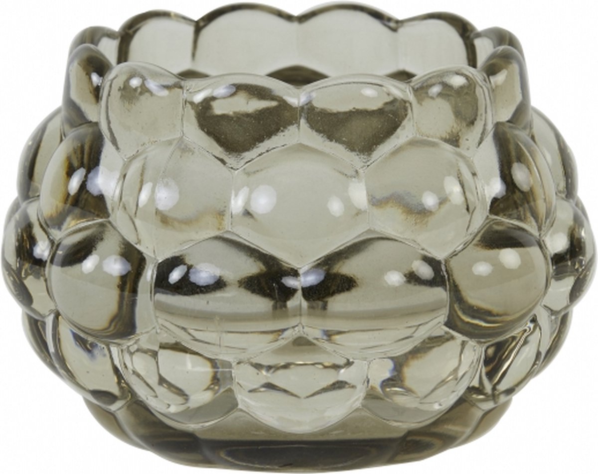 Light & Living Sfeerlicht Havana - Glas- 13 x 9 x 0 cm (BxHxD) Grijs
