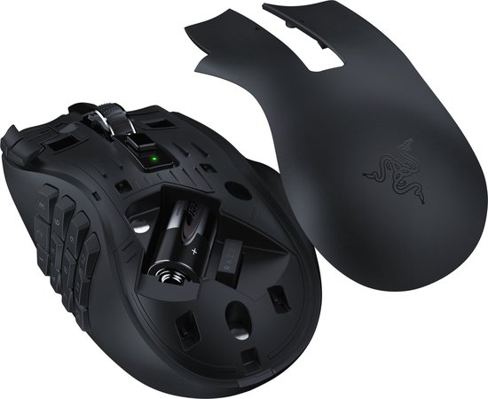 Razer Naga V2 HyperSpeed - Draadloze MMO Gaming Muis - 19 Programeerbare Knoppen - 30.000DPI - Zwart