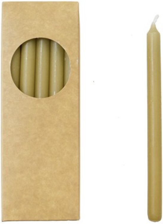 Rustik Lys - Lange, dunne potloodkaarsen -(set van 20, 1.2 x 17.5cm) - Hay