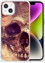 Anti Shock hybrid Case iPhone 14 Telefoonhoesje  met doorzichtige rand Skullhead