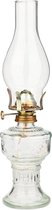 OnlyQuality - Olielamp glas petroleumlamp 33 CM - grote klassieke olielamp voor gebruik binnenshuis