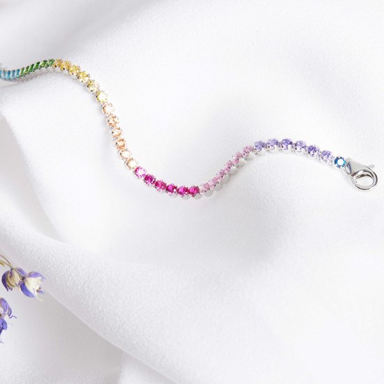 Kubisches Zirkonia Tennisarmband Kristallarmband Für Frauen Hell