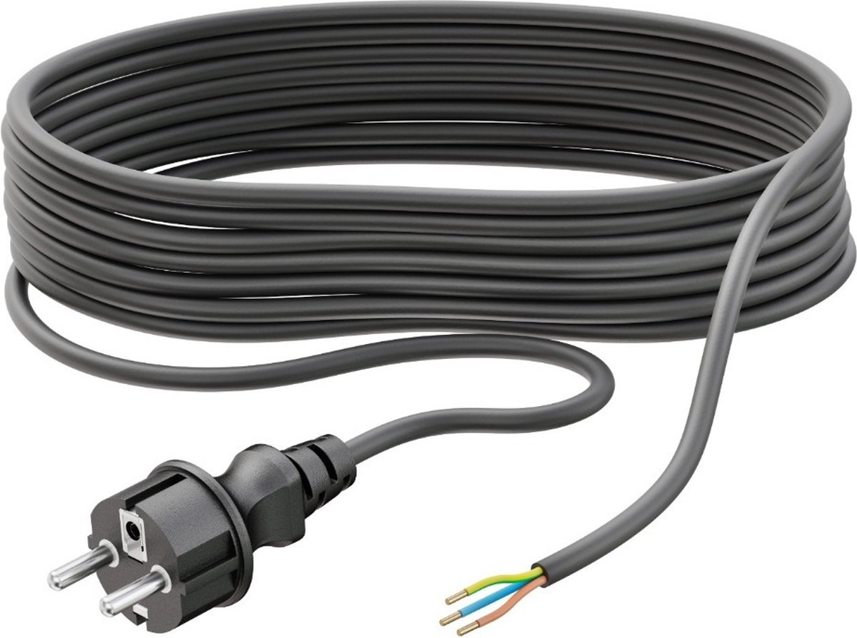 Neopreen buiten kabel 5 meter - 3x 0.75mm met stekker - ABC-Led