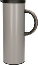 Excellent Housware - koffie/thee isolerende schenkkan - grijs - 1000 ml/1L