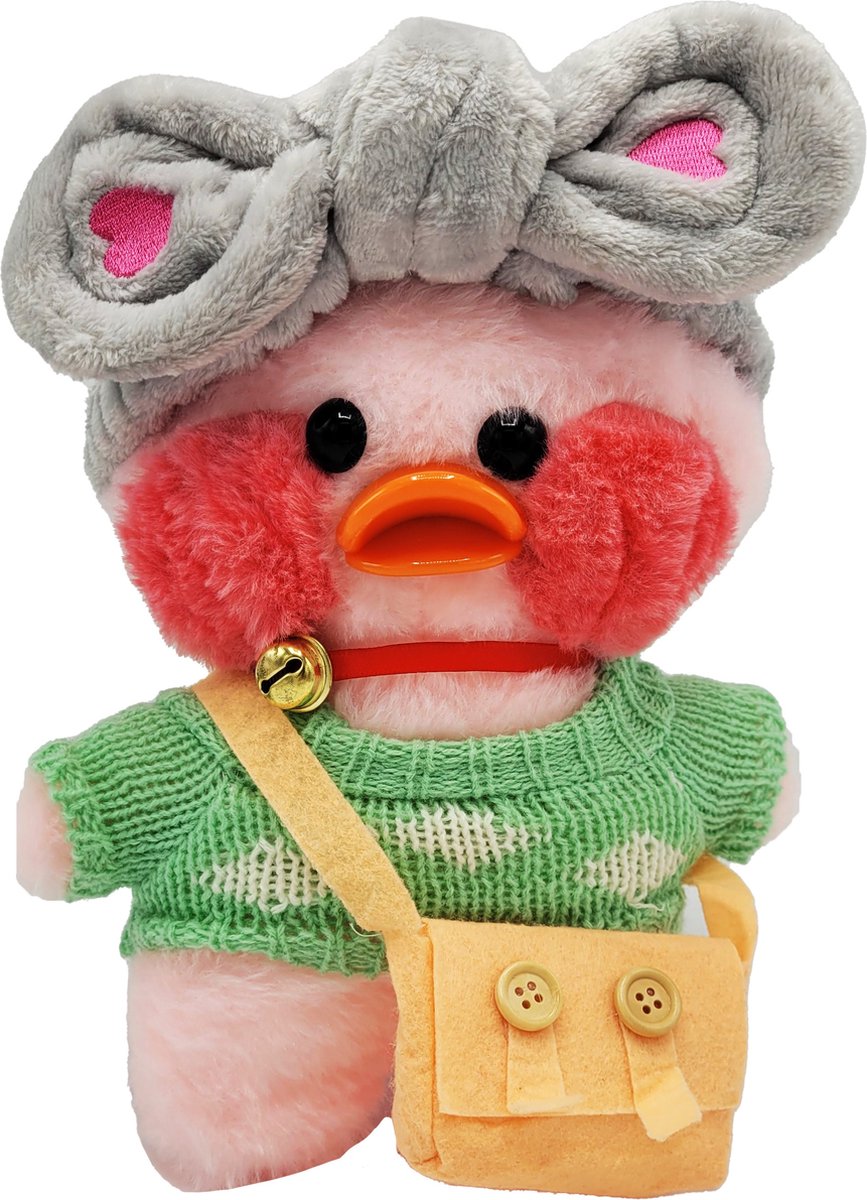 Paper Duck Knuffel - Lalafanfan Knuffel - Roze - 25cm - Willekeurig Setje