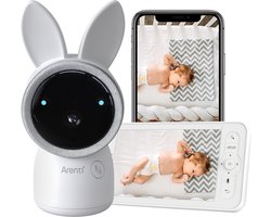 Arenti AINanny - Baby Monitor - Wifi Babyfoon met 5 inch scherm - Ultra HD 2K Resolutie - Slaapliedjes - Alexa & Google