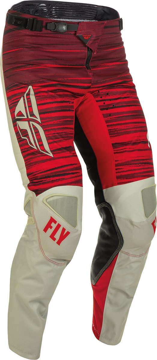 FLY Racing Kinetic Wave Pants Light Grey Red 32