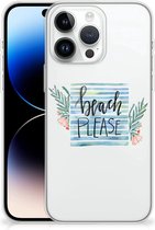 Smartphone hoesje Geschikt voor iPhone 14 Pro Max TPU Case Transparant Boho Beach