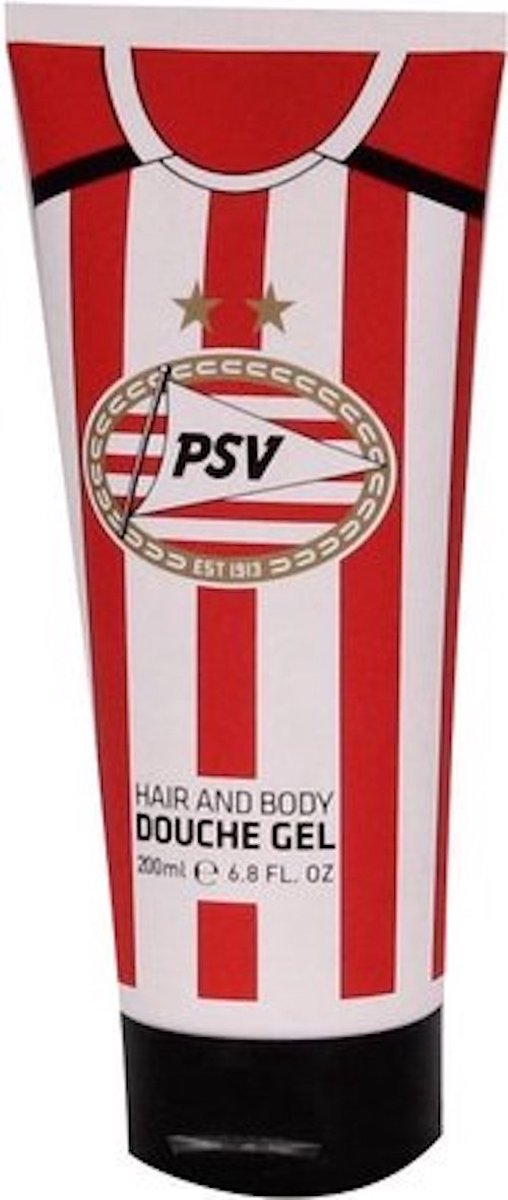PSV Douchegel - Rood/Wit - Tube 200 ml - Hair & Body