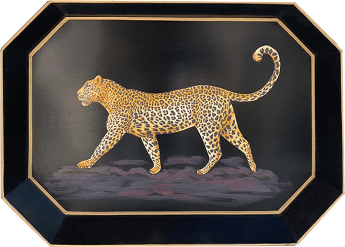 Dienblad Fauna Les Ottomans handbeschilderd - Jaguar