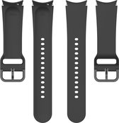 Siliconen bandje - geschikt voor Samsung Galaxy Watch 6 / Watch 6 Classic / Watch 5 / Watch 5 Pro / Watch 4 / Watch 4 Classic - maat M / L - zwart