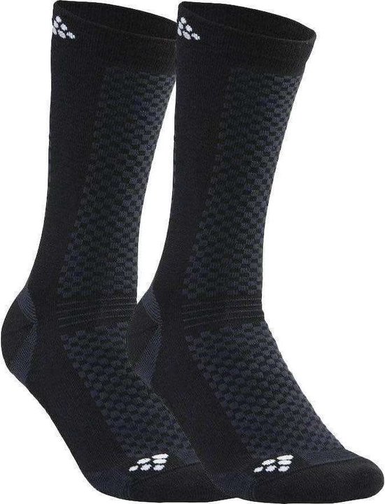 Craft Warm Mid 2-pack Sock Zwart - 46-48 | bol.com