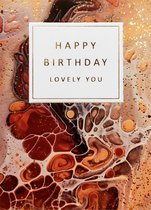 Kaart - Gold Rush - Happy birthday lovely you - GLD037-A