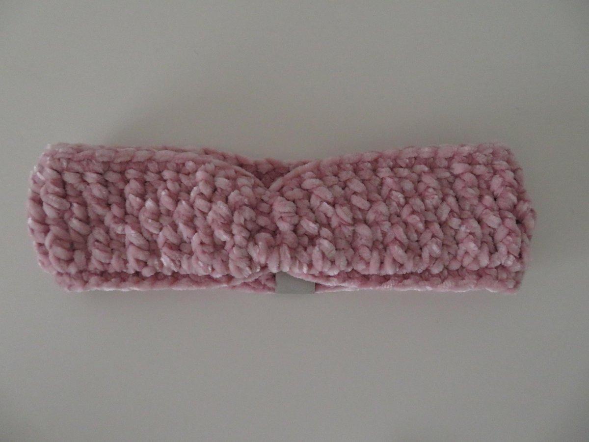 Baby / Kinder Haarband - meisje haarband - winter - 2-6 maanden - roze - ( handgemaakte Sweet Baby Bedstraw )