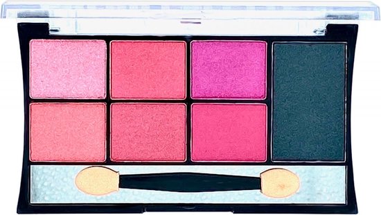 Foto: D donna color palette oogschaduw planet rosa roze zwart 1 doosje met applicator en spiegeltje