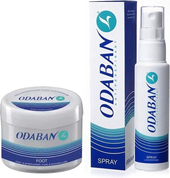 Verliefd Zeep Productief Odaban Anti-Transpirant Spray - 30 ml + Odaban Anti-Transpirant Voetpoeder  - 50 gr | bol.com