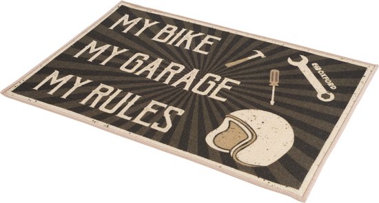 Paillasson d'intérieur pour le motard / Paillasson drôle pour une utilisation en intérieur / Tapis de moto avec texte "Mes règles" pour les passionnés en cadeau