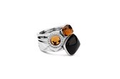 Melano Vivid & Twisted Browie Toffee Ringen Set - Zilverkleurig - Dames - Maat 62