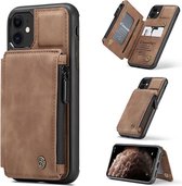 Apple iPhone 11 Casemania Hoesje Sienna Brown - Luxe Back Cover - RFID Wallet Case