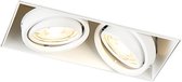 QAZQA oneon trimless - Moderne Grote inbouwspot - 2 lichts - L 189 mm - Wit -  Woonkamer | Slaapkamer | Keuken