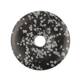 Ruben Robijn Obsidiaan sneeuwvlok donut 30 mm