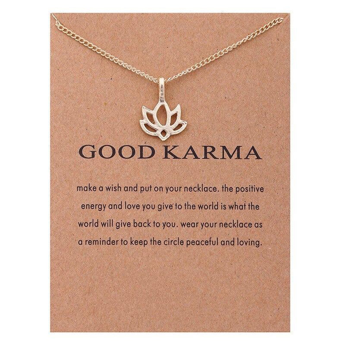 Kasey Good Karma - Lotus bloem hanger aan ketting