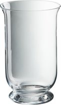 J-Line Windlicht Klassiek Klaar Glas Set van 2 stuks