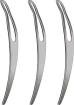 MAT.S - 2 Stuks Grijpende Dreadlock Naald - Dreadlock interlocking Needle - Dreadlock accessoires - Dreads Dreadlocks - Dreadlock tool - Haar Haak - Zilver/Zwart - 2 STUKS