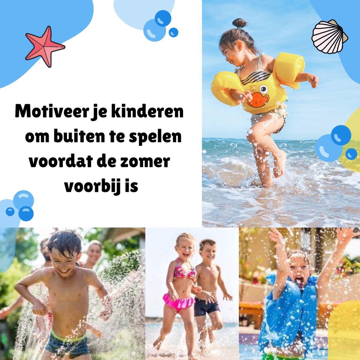 WithGoods® Waterspeelmat Met Zeedieren En Watersproeier - Vrolijke Watermat - Waterspeelgoed Voor Kinderen - Kinderzwembad - Water Speelgoed Buiten - Water Speelmat, Water Sproeier, Watermat Fontein - 170 cm – foto 4